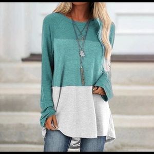 3/$18 Blue/Green/white lightweight tunic